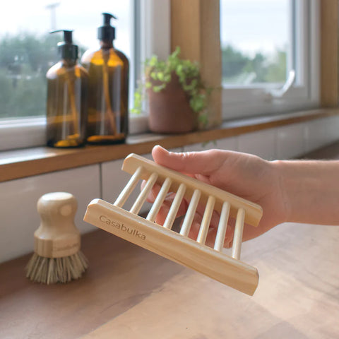 Jabonera de Madera Bambú
