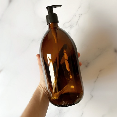 Dispensador de Vidrio Ámbar