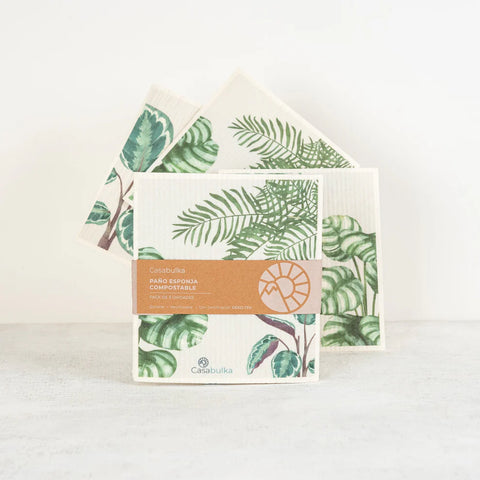 Set de 3 Paños Esponja Compostables