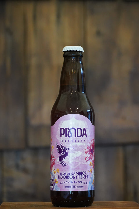 Kombucha Funcional Flor de Jamaica/Rooibos/Reishi (330cc)