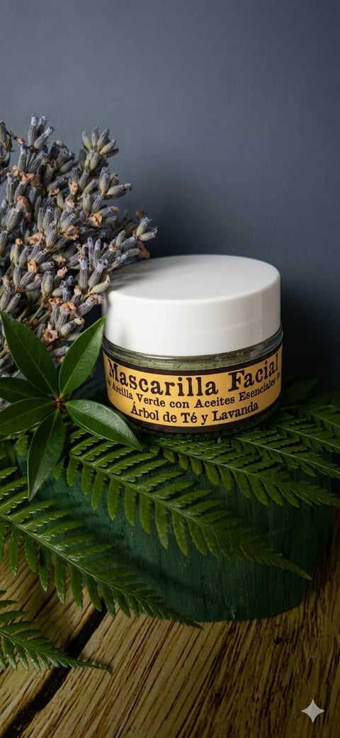 Mascarilla Facial de Arcilla Verde y Aceites Esenciales — 80grs