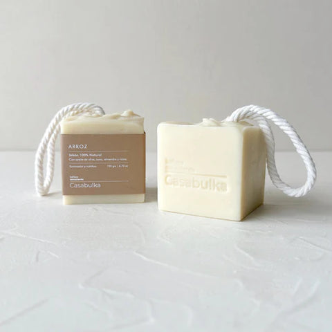 Jabón 100% Natural de Arroz para Piel Sensible