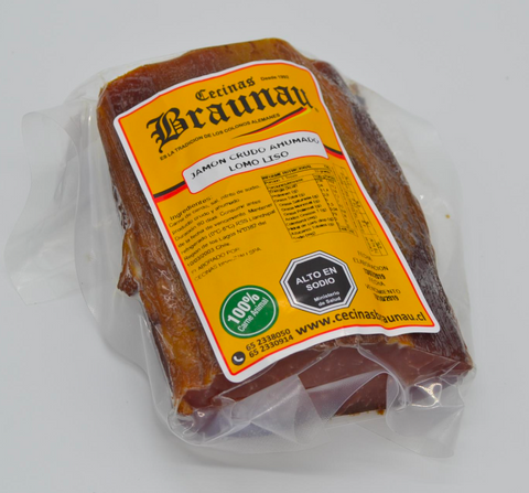 Jamón Crudo Ahumado Lomo Liso (0.4 Kg.)