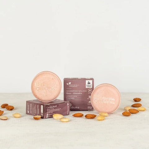 Shampoo Sólido Rosa y Almendra