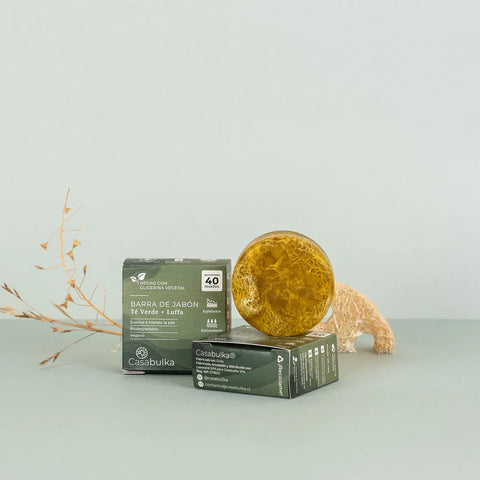 Jabón Sólido de Té Verde y Luffa 75 gr