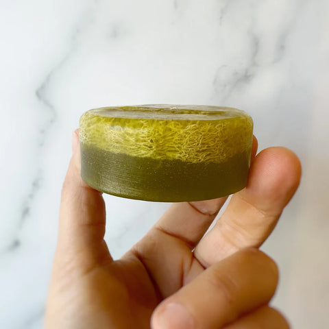 Jabón Sólido de Té Verde y Luffa 75 gr